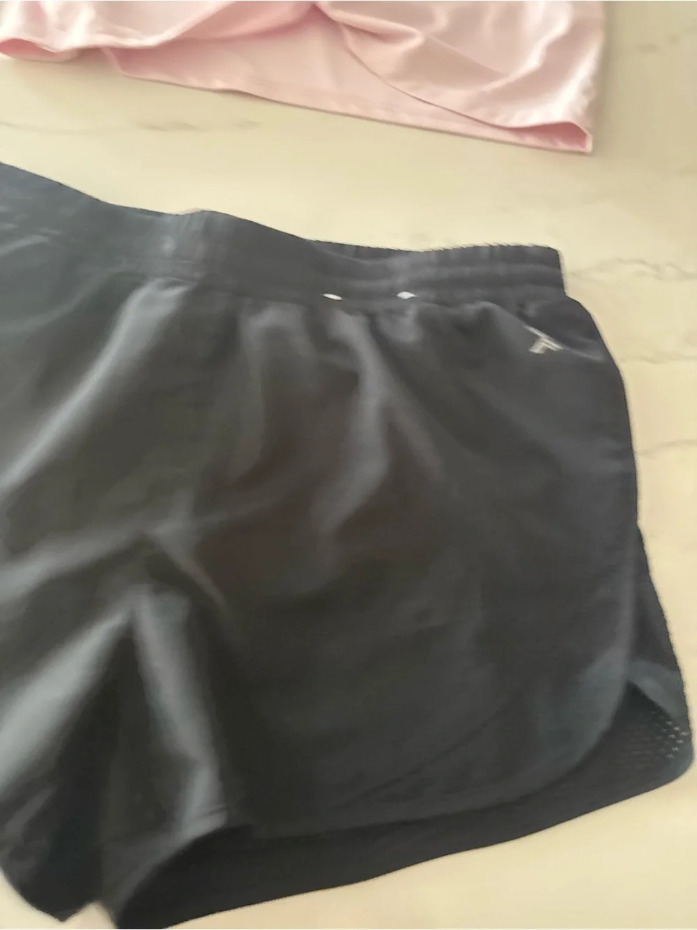 Girls Black Athletic Shorts - Lightweight Run Shorts and Tank